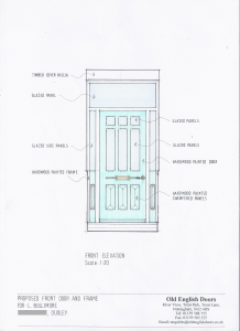 Drawing of an Edwardian front door